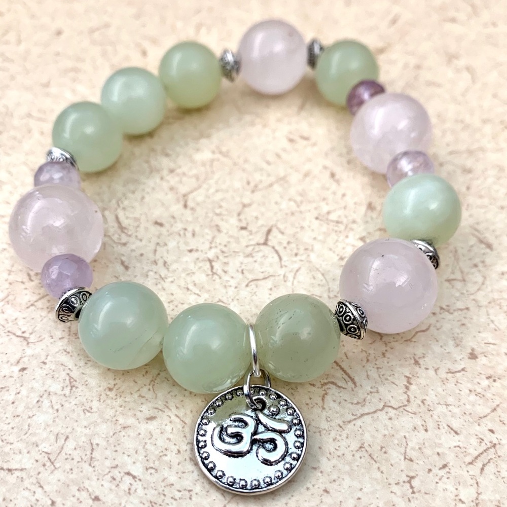 Jasper & Rose Quartz Gem Stones Bracelet